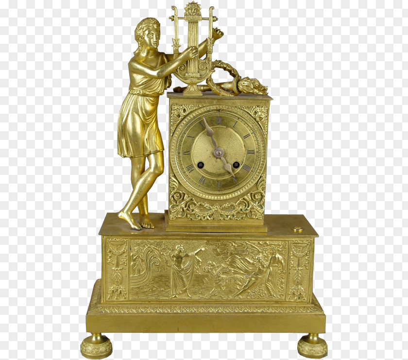 Western Sculpture Bell Clock God PNG