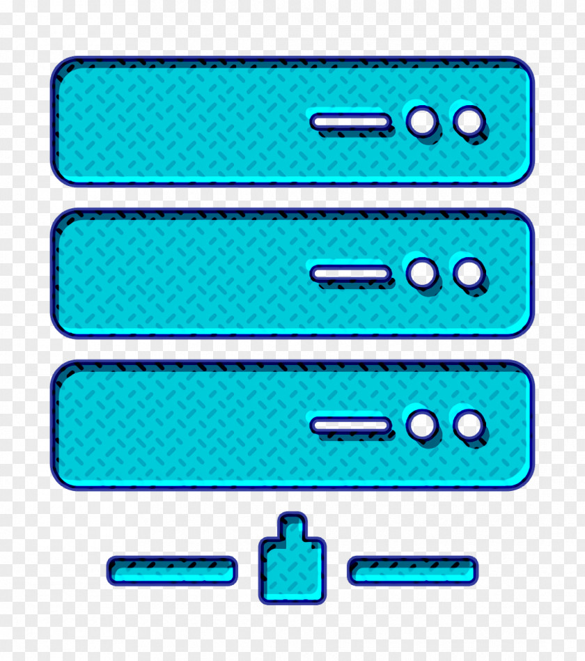 Rectangle Turquoise Array Icon Hosting Network PNG