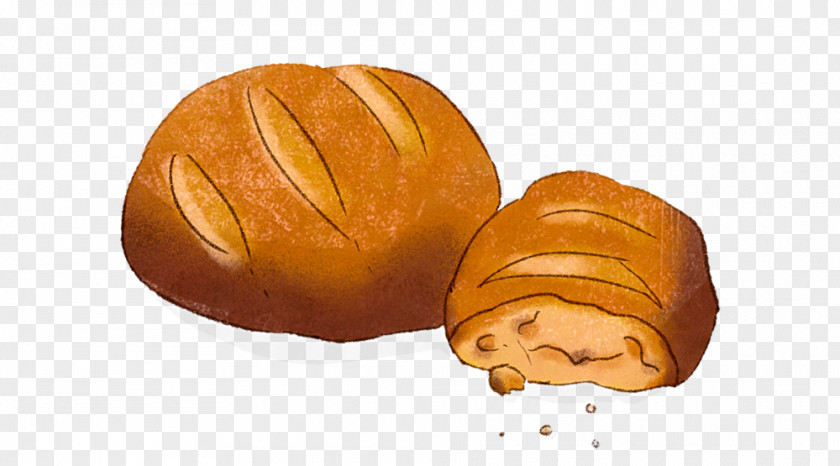Breakfast Bun Bread Illustration Hese PNG
