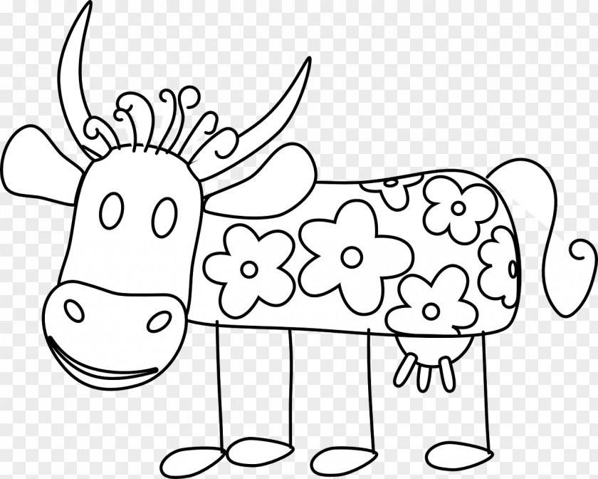 Cow Black And White Clip Art Taurine Cattle Vector Graphics Image PNG