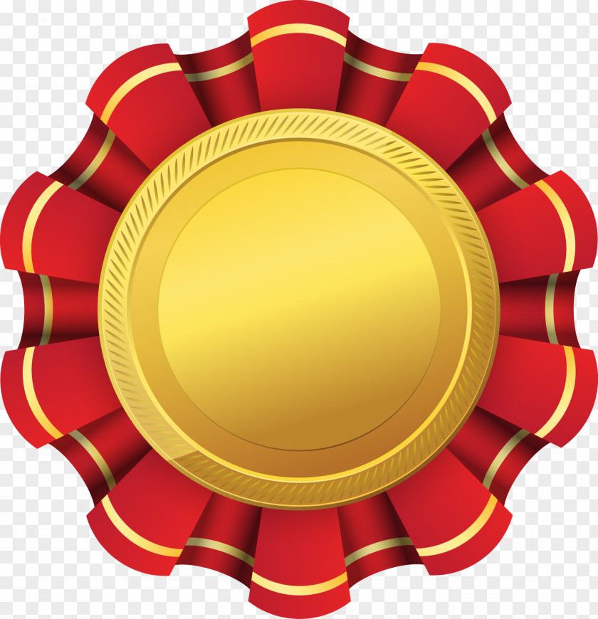 Vector Painted Gold Medal Medals Red Edge Silver PNG
