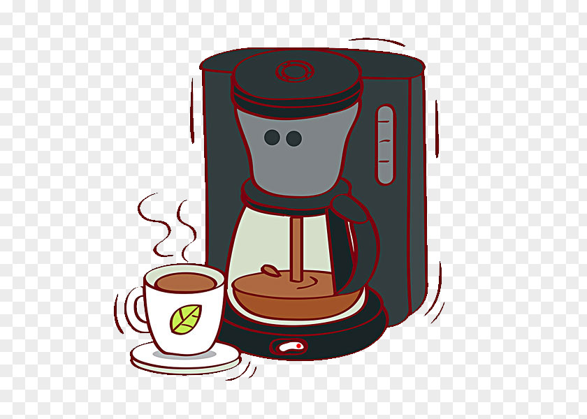 Coffee Illustration Cup Small Appliance Coffeemaker PNG