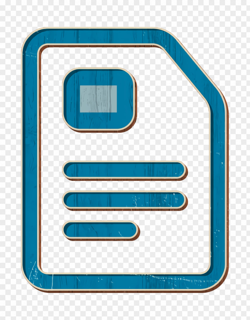 Electric Blue Rectangle Business Icon File Finance PNG