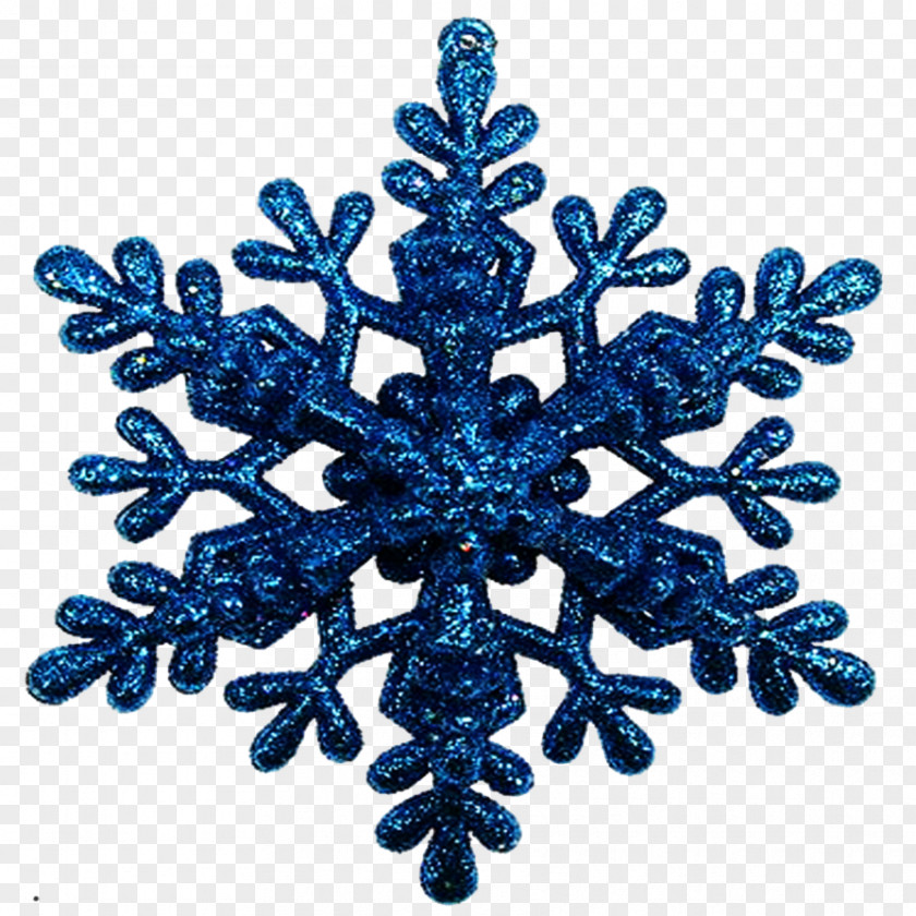 Element Snowflake Christmas Ornament Toy Blue PNG