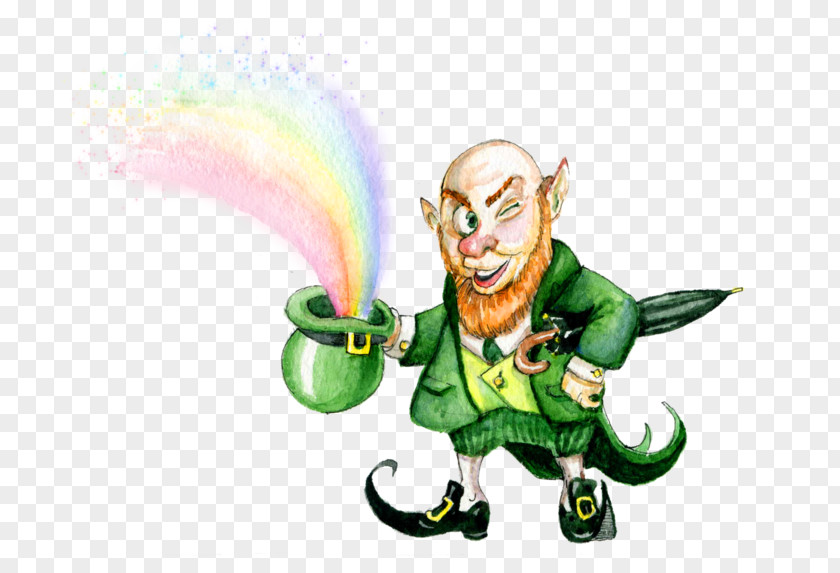 Rainbow Leprechaun Cartoon Illustration Kobold PNG
