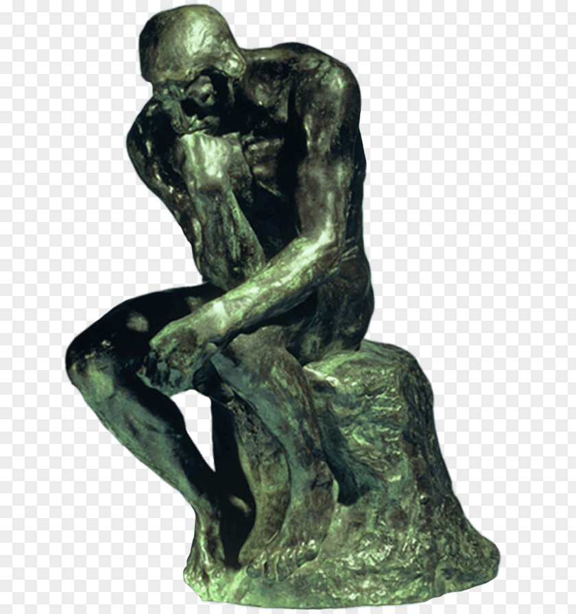 The Thinker Bronze Sculpture Statue PNG