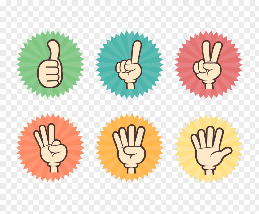 Five Fingers Different Action Finger Direction Hand PNG