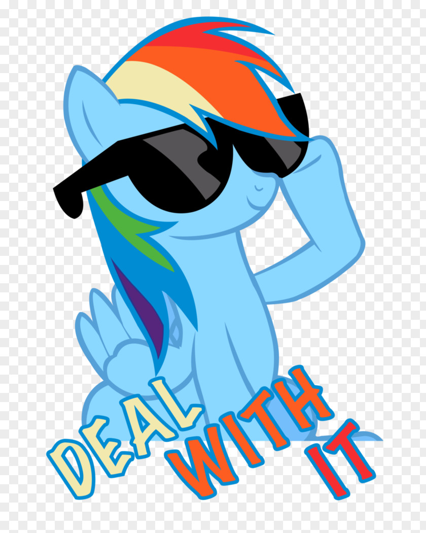 Deal With It Rainbow Dash Rarity Sunglasses PNG