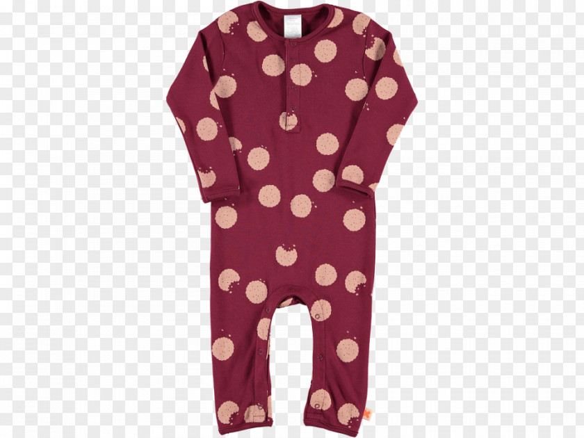 Onepiece Polka Dot Sleeve Pink M Pajamas RTV PNG