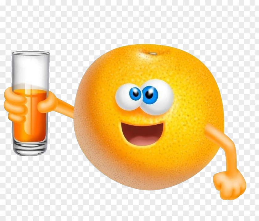 Orange Juice Fruit Cartoon PNG