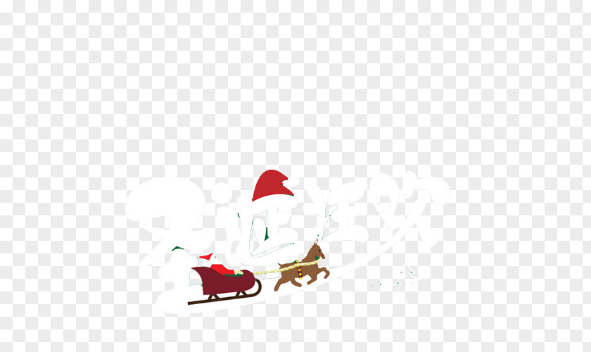 Santa's Reindeer Sleigh Santa Clauss Christmas PNG