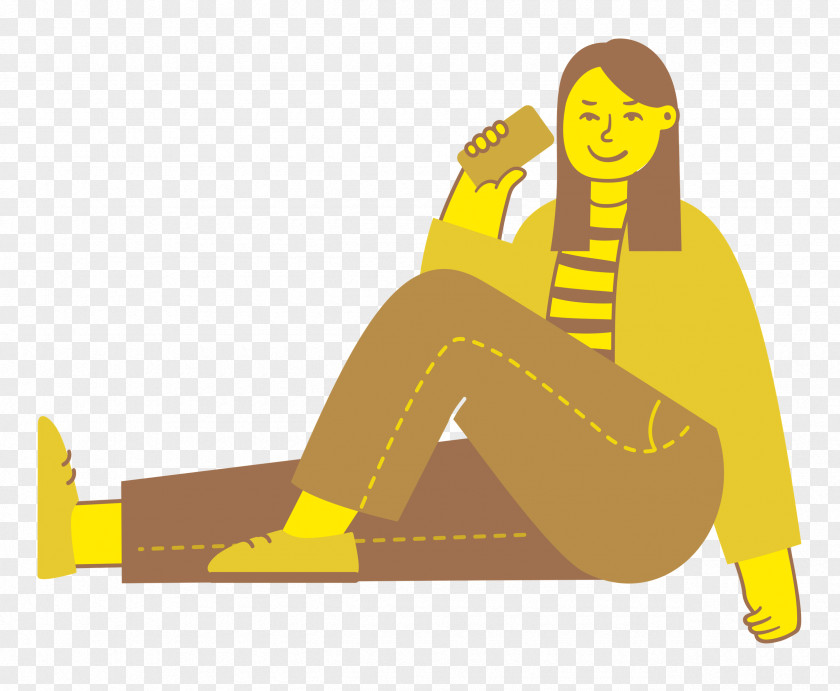 Sitting On Floor Sitting Woman PNG