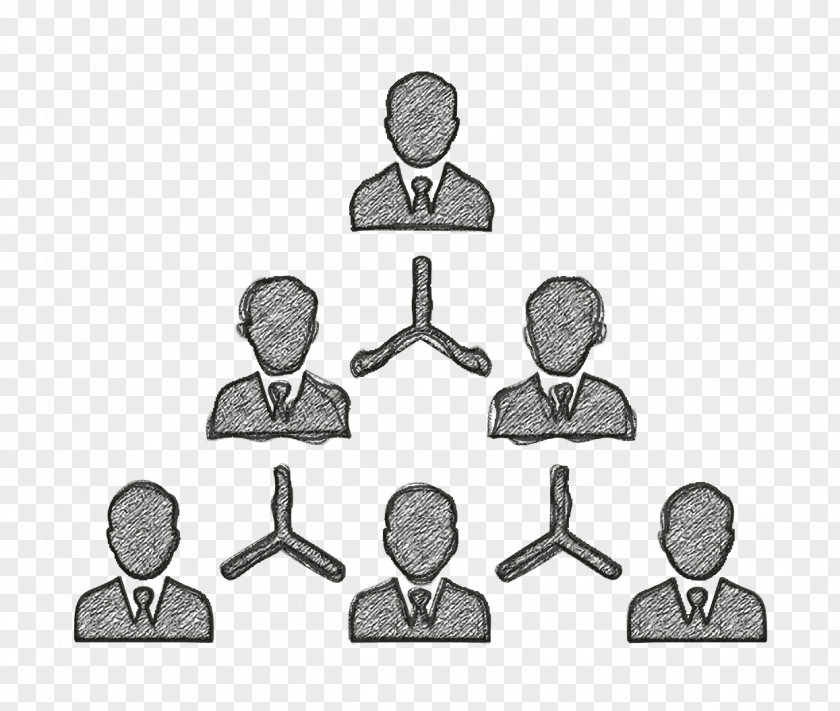 Team Sitting Hierarchical Structure Icon Business Seo Elements People PNG