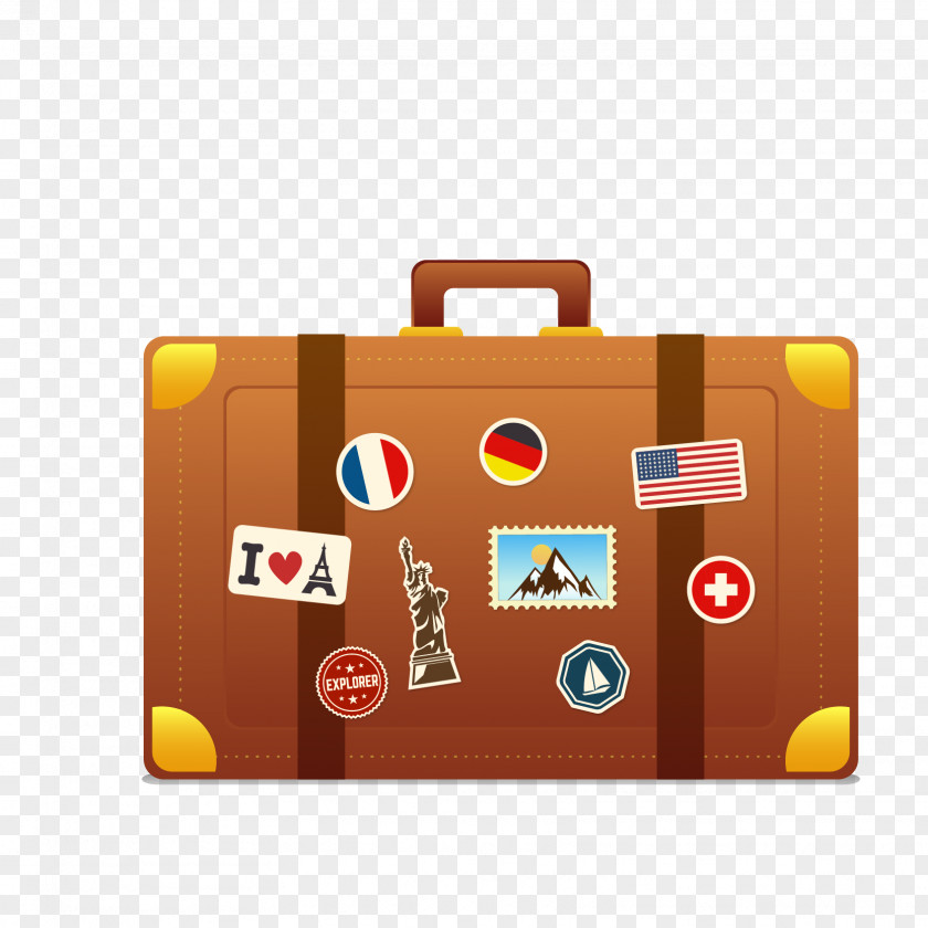 Vector Suitcase Travel Baggage PNG