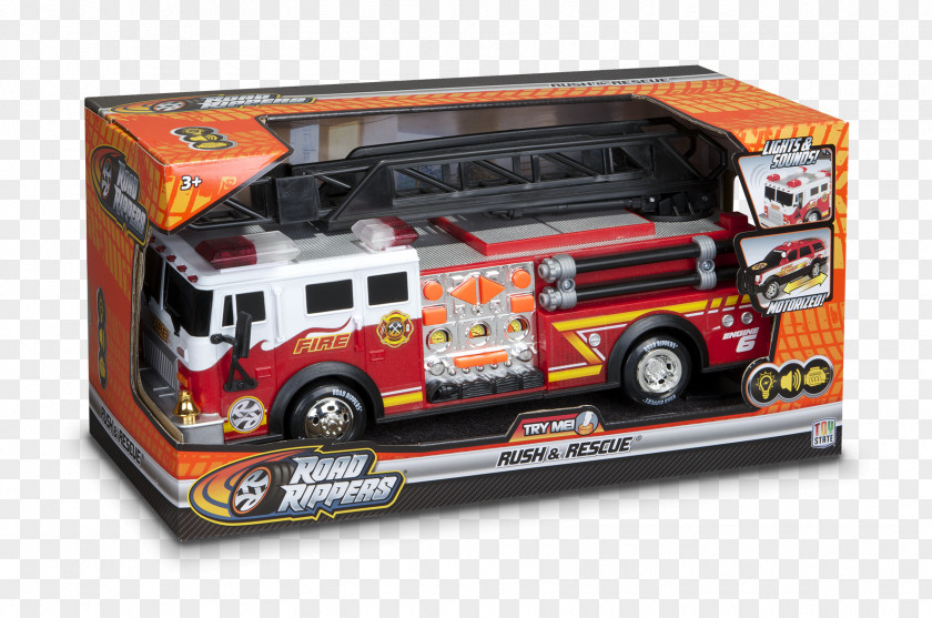 Hook & Ladder Fire Truck Engine Car DepartmentCar Road Rippers 14 Rush Rescue PNG