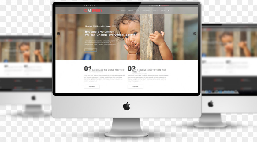 Non-profit Organisation Responsive Web Design Multimedia Donation Website PNG