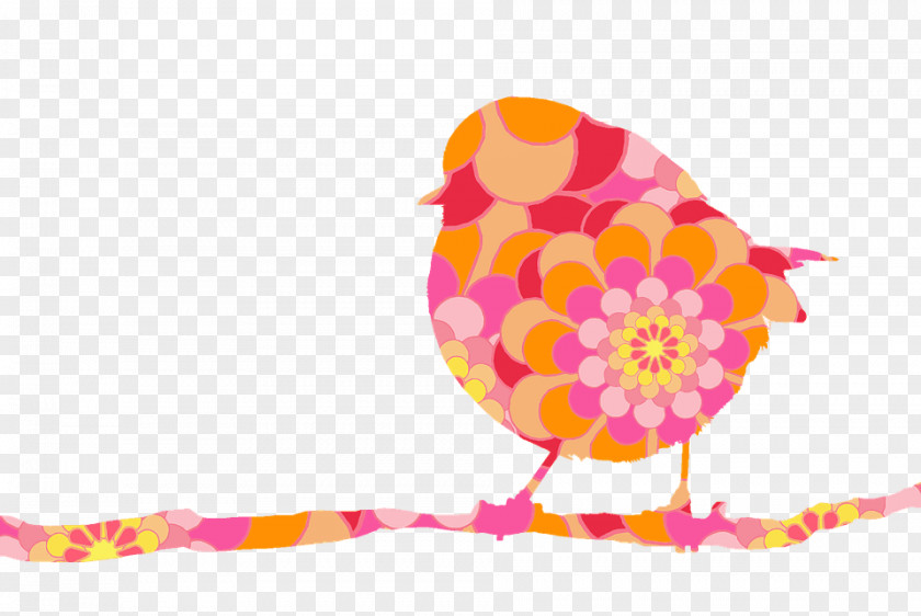 Thrive Silhouette European Robin Bird Floral Design Flower Clip Art PNG