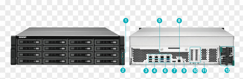 Computer Network Serial Attached SCSI QNAP TVS-EC2480U-SAS-RP R2 ATA Systems, Inc. PNG