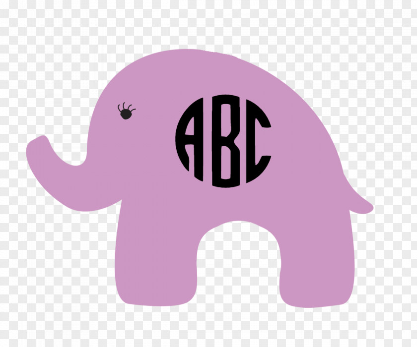 Creative Elephant Logo Monogram Purple PNG