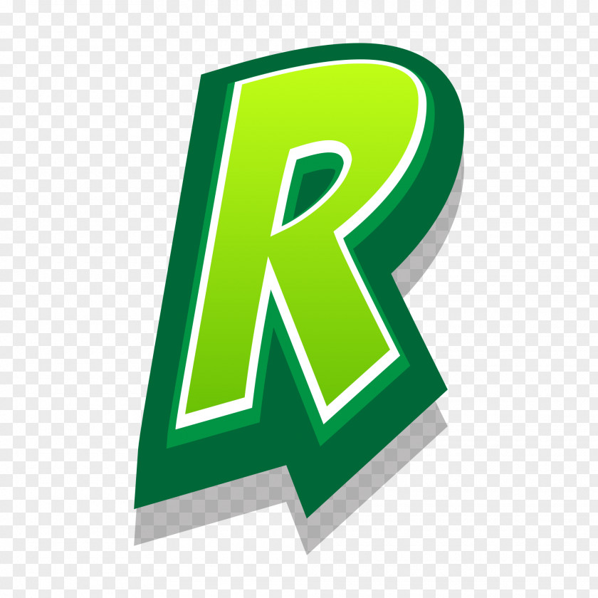 Creative Green Letter R H PNG