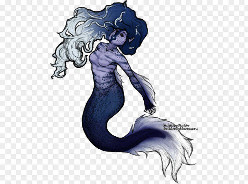 Deep Ocean Mermaid Tail Cartoon Legendary Creature PNG