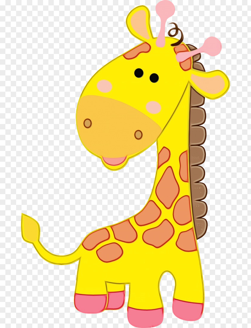 Snout Nose Giraffe Giraffidae Yellow Clip Art Cartoon PNG
