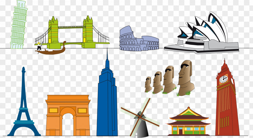 Windmill Washington Monument Eiffel Tower Landmark Clip Art PNG