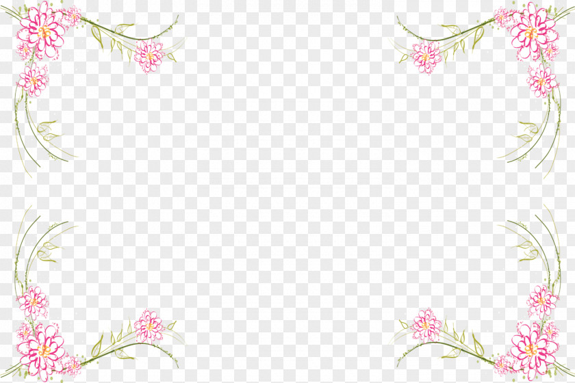 Flower Rectangular Frame Floral PNG