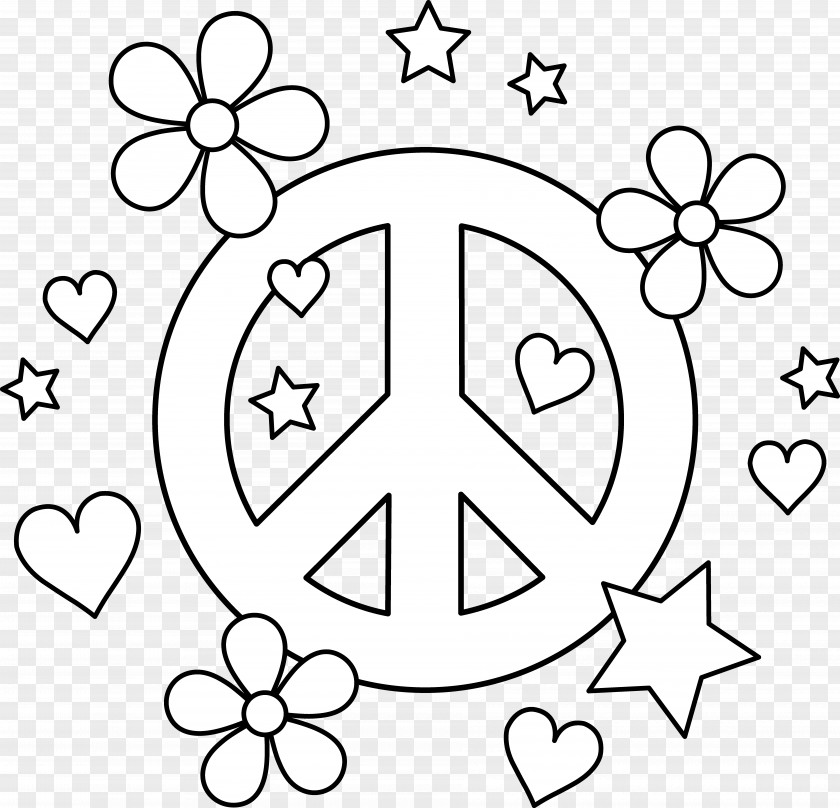 Peace Symbol Clipart Coloring Book Symbols Adult Child PNG