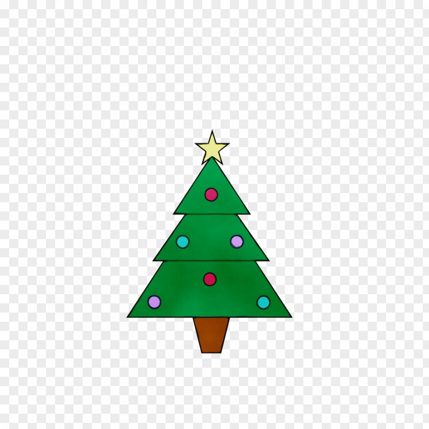 Plant Evergreen Watercolor Christmas Tree PNG