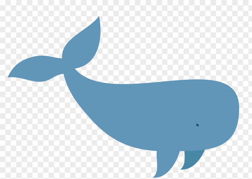 Vector Blue Dolphin Flat Wall Decal Cetacea Whale Sticker PNG