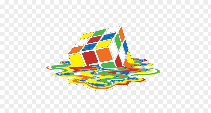 Cube Melt Away Rubiks Color PNG