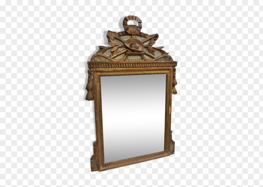 Louis XVI France Gilding Quinze Mirror Wood Carving PNG