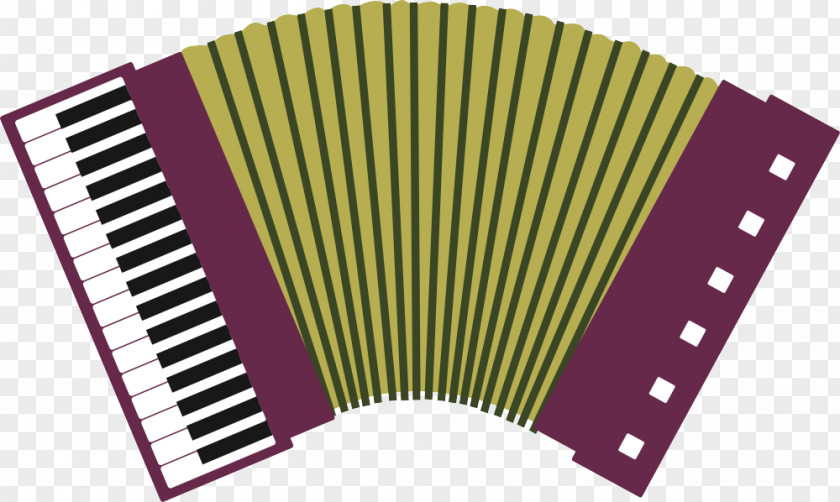 Vector Accordion Diatonic Button Piano Musical Instrument PNG