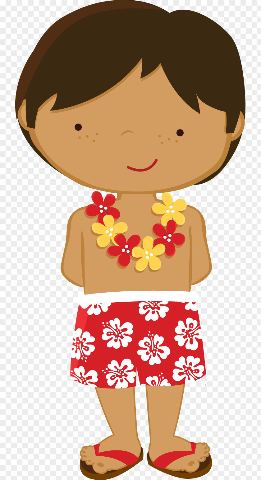 Boy Hawaii Luau Hula Clip Art PNG