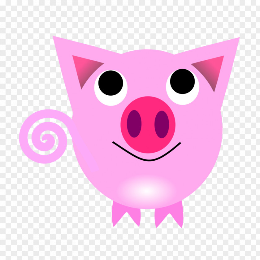 Lucky Pig Domestic Piggy Vector Graphics Clip Art Cartoon PNG