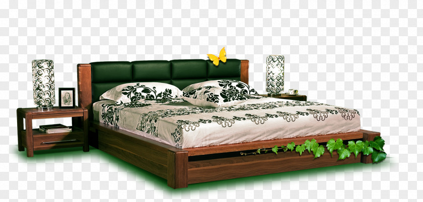 Bed Nightstand Furniture Computer File PNG