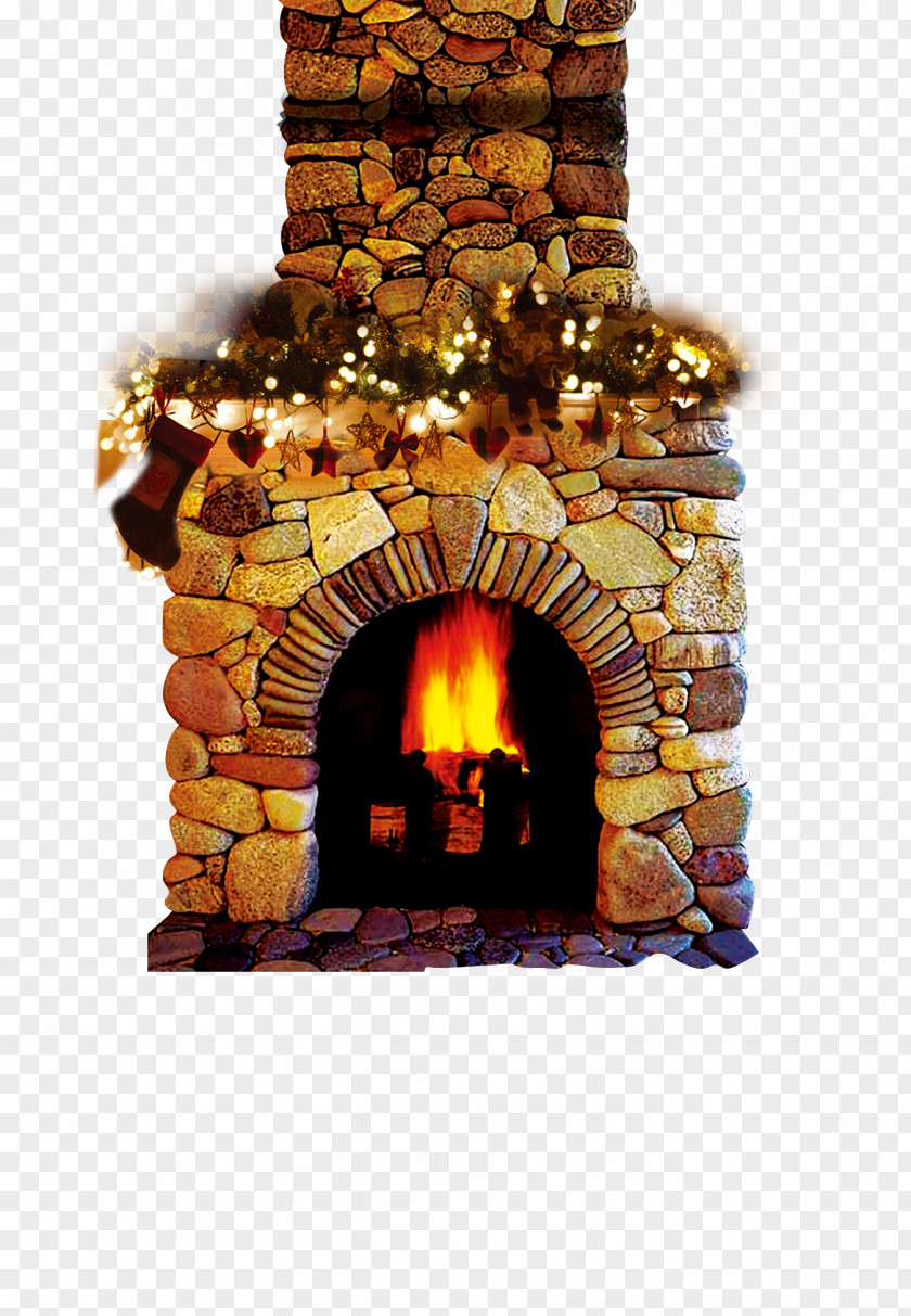 Free Christmas Stove Matting Material Furnace Hearth Fireplace Heat PNG