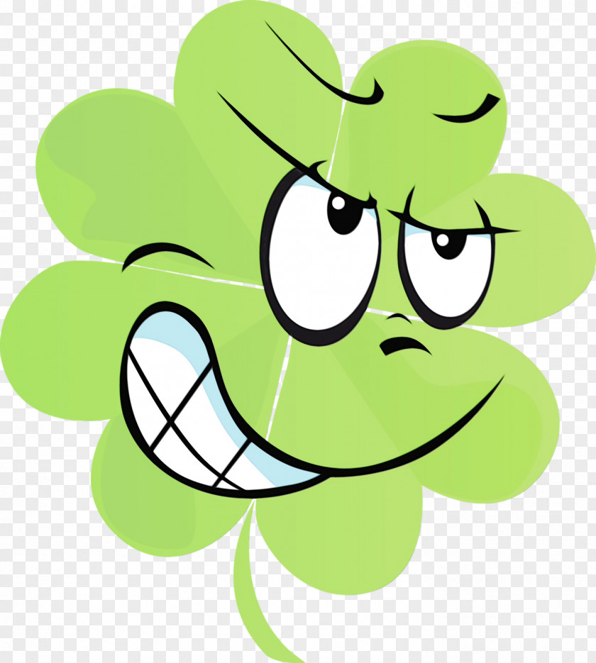 Green Cartoon Smile PNG