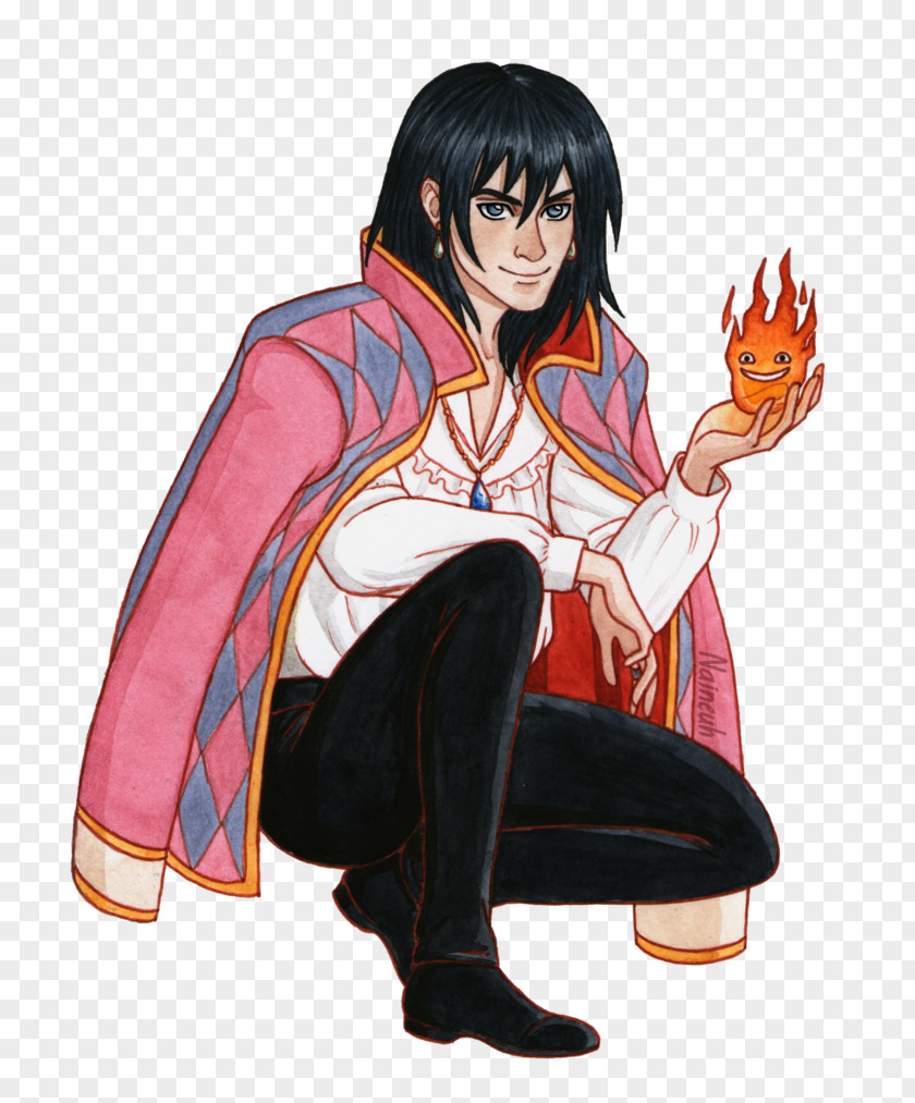 Howling Wizard Howl Howl's Moving Castle Calcifer Sophie Hatter Fan Art PNG