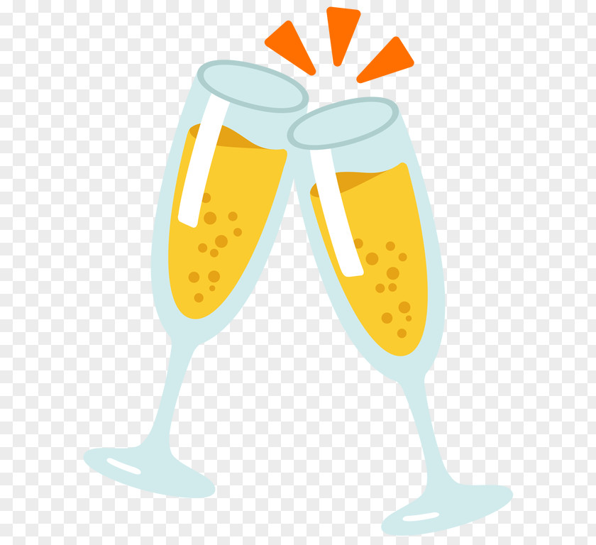 Champagne Glass Wine New Year Emoji PNG