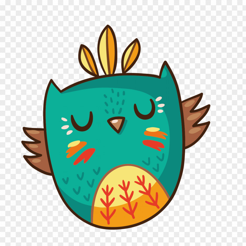 Color Owl Little Transfer Paper Iron-on Bird PNG
