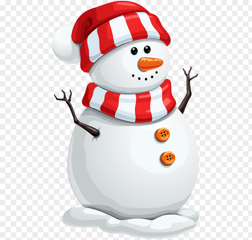 Cute Snowman Santa Claus Christmas Decoration Clip Art PNG