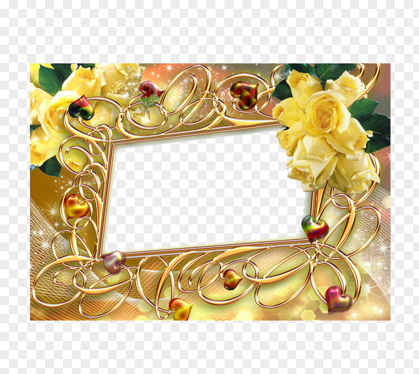 Gold Frame Picture Digital Photo Download PNG