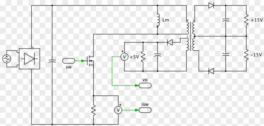 Winding Flyback Converter Transformer Voltage Electronic Circuit Electrical Network PNG