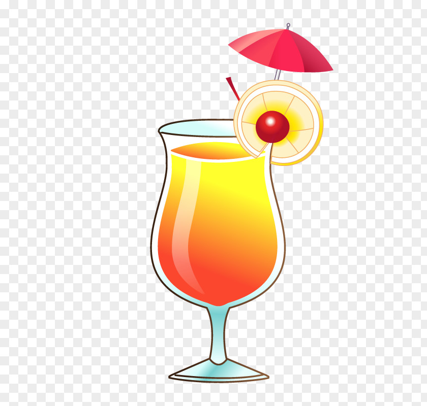 Cartoon Creative Juices Orange Juice Sea Breeze Wine Cocktail Apple PNG