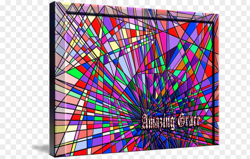 Line Stained Glass Symmetry Modern Art Pattern PNG