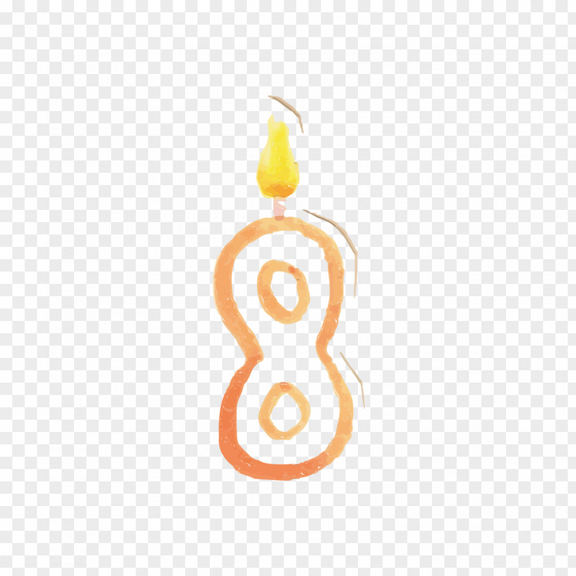 Orange Digital Candle Eight Pendant Body Piercing Jewellery Human Font PNG