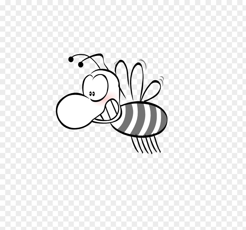 Bee Line Art Honey Cartoon Clip PNG