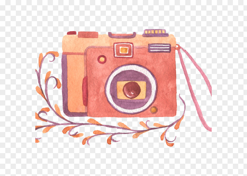 Camera Drawing Watercolor Painting PNG